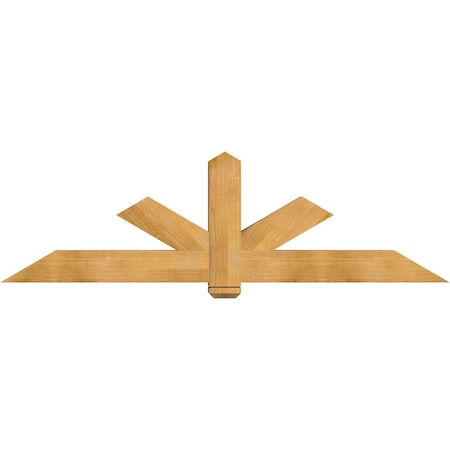 Ekena Millwork Kennewick Rough Sawn Timber Gable Bracket, Western Red Cedar, 84"W x 24"H x 6"D x 6"F, 7/12 Pitch GBW084X24X0606KEN00RWR